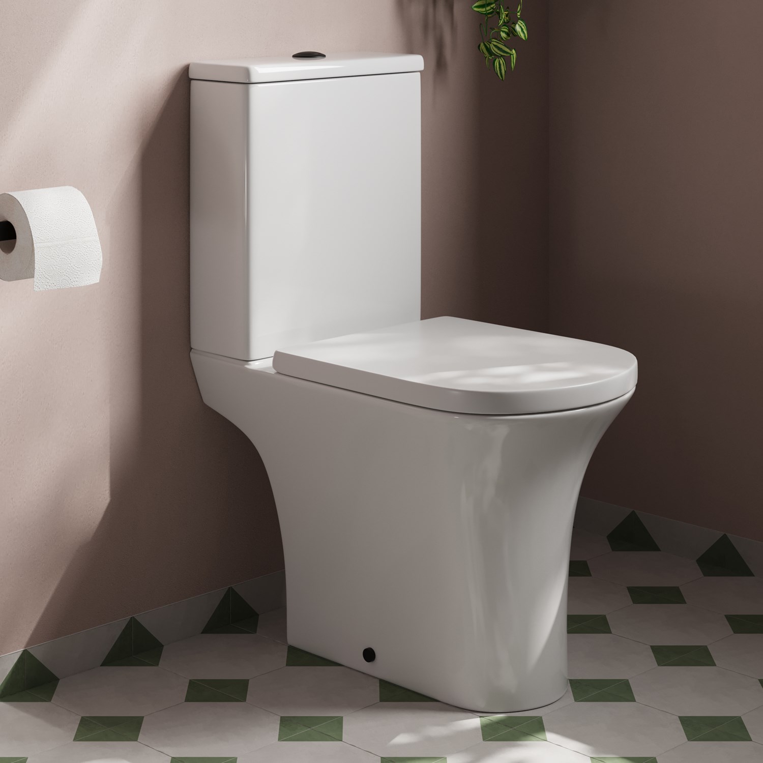 Lydia Rimless Close Coupled Toilet & Soft Close Seat | Drench